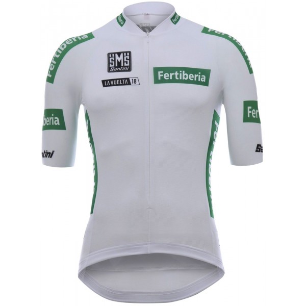 La Vuelta 2018 MAGLIA COMBINADA(weiß) Radtrikot kurzarm